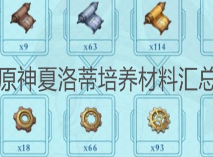 原神夏洛蒂培养材料有什么 原神夏洛蒂培养材料汇总
